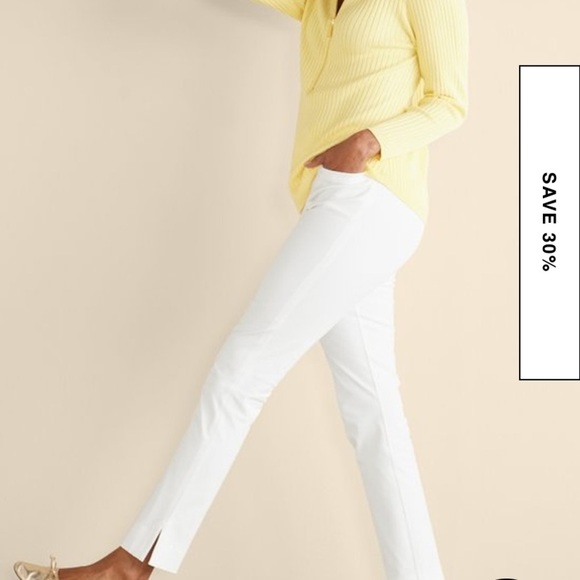 PM Soft Surroundings Essential Superla white trousers - Picture 5 of 11